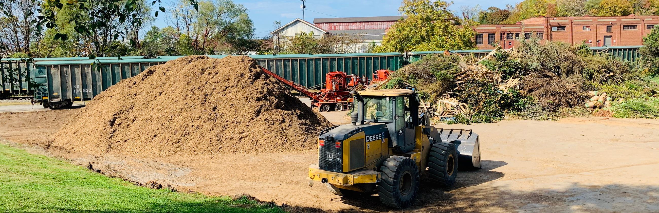 RVRA Mulch - photo of large equipment with mulch